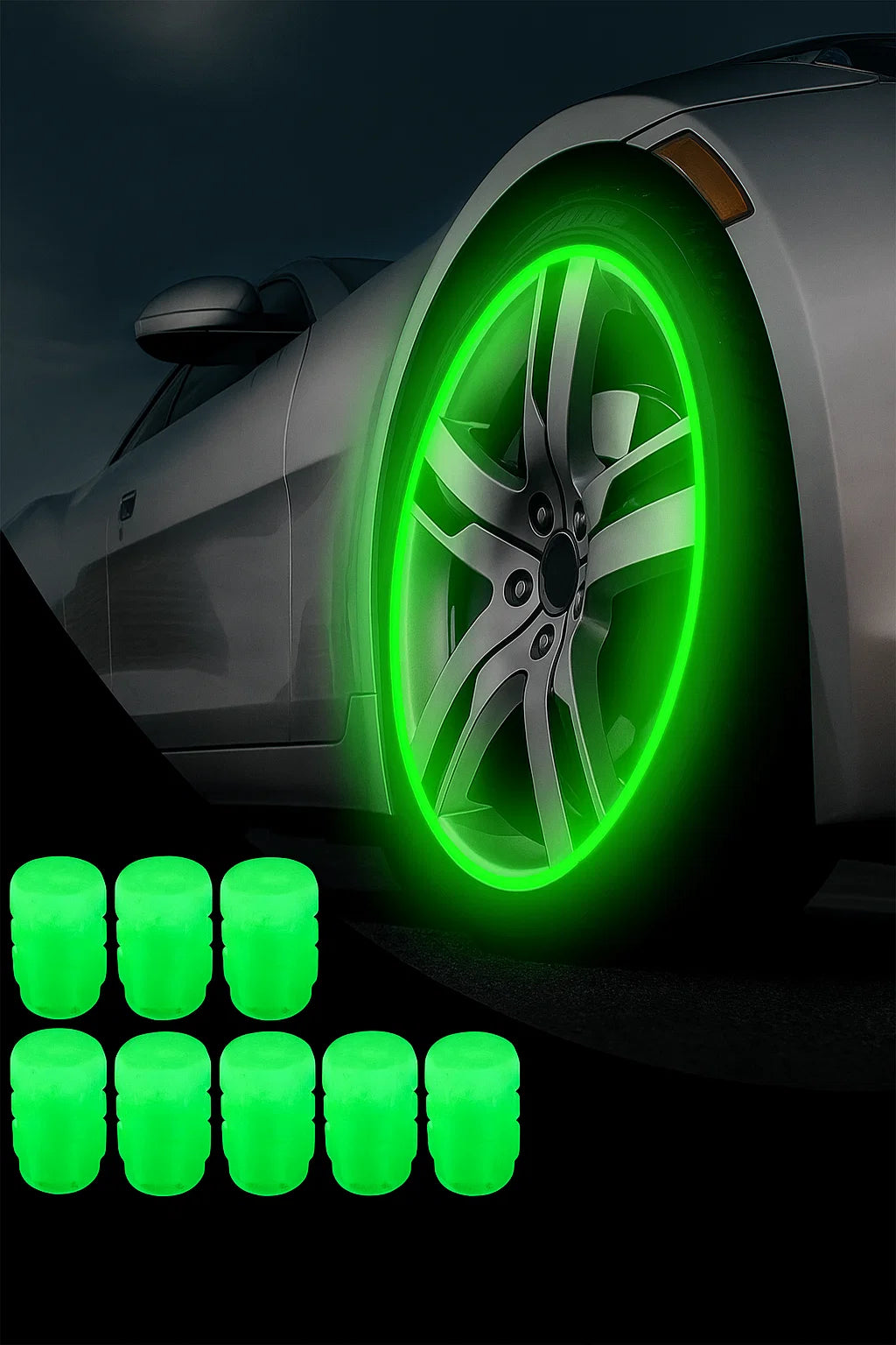 Tyre Valve Caps Luminous Glow Car Tire