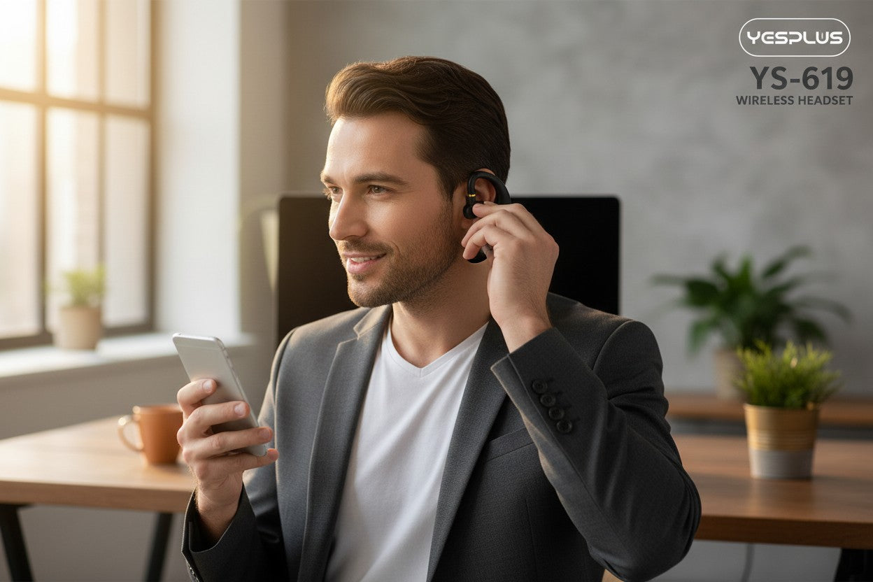Image of TREQA BT-29 Bluetooth Headset – Pilot Style | 18H Battery