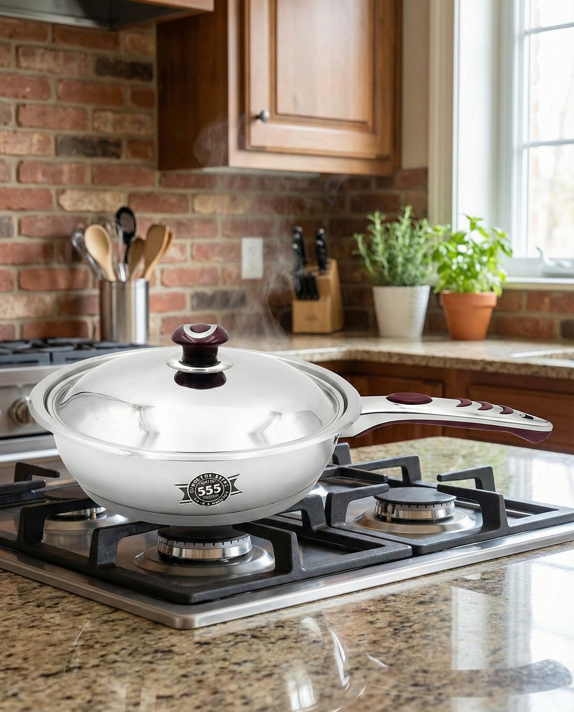 555 Stainless Steel Wok Pan