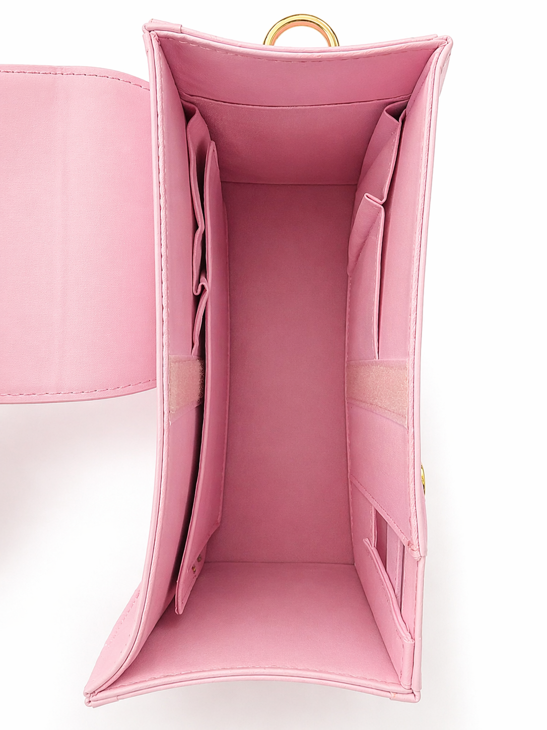 Cup Holder Pink Leather Bag