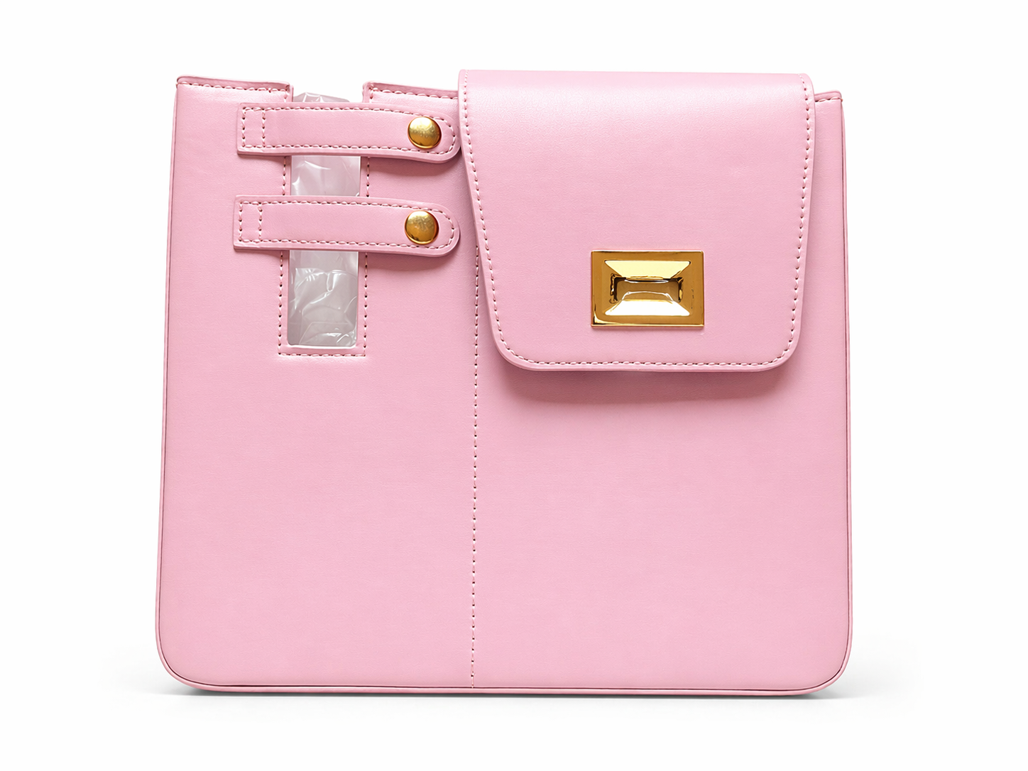 Image of Cup Holder Pink Leather Bag