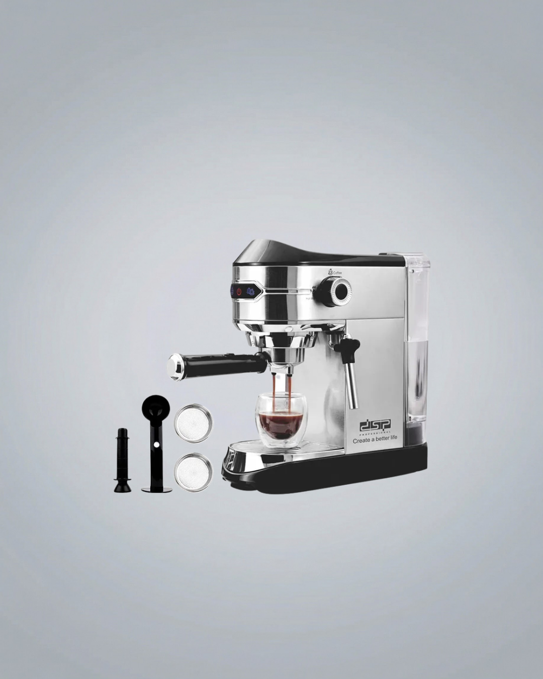 DSP 1450W 1L Twin Brewing Espresso Powder Coffee Maker – Beicart