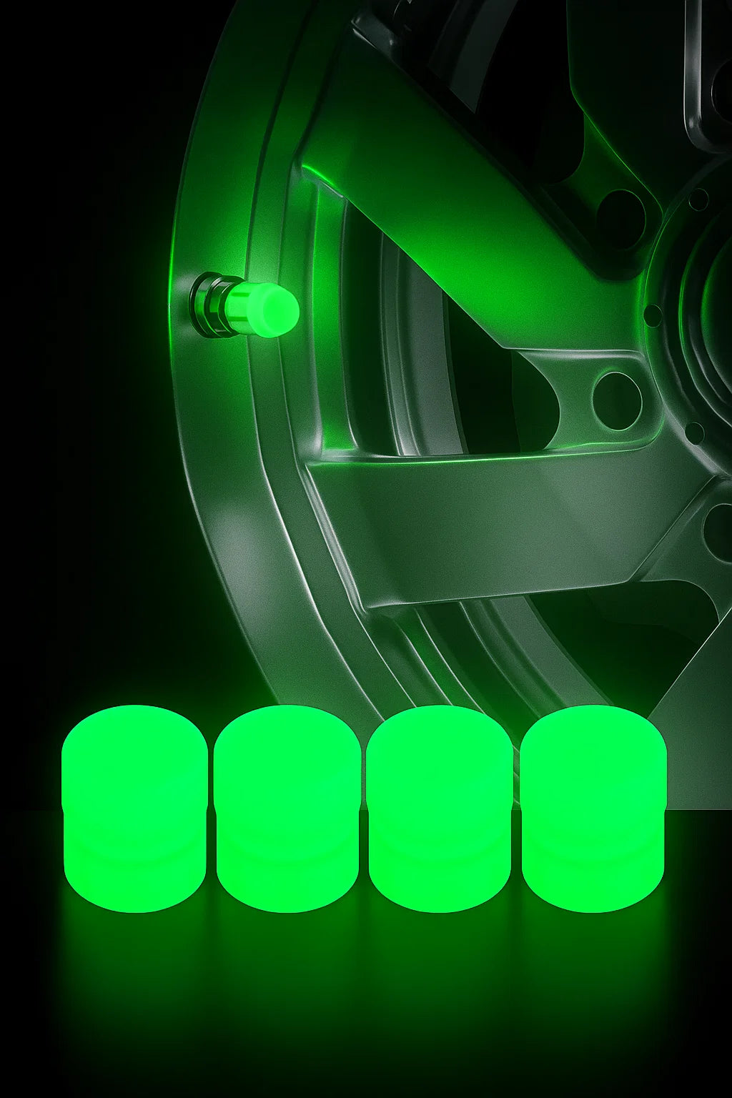 Tyre Valve Caps Luminous Glow Car Tire